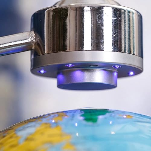 Miniatura 4 de Globo flotante de levitación magnética, bola giratoria de levitación de 8 pulgadas, mapa del mundo iluminado por LED, para escritorio, oficina,