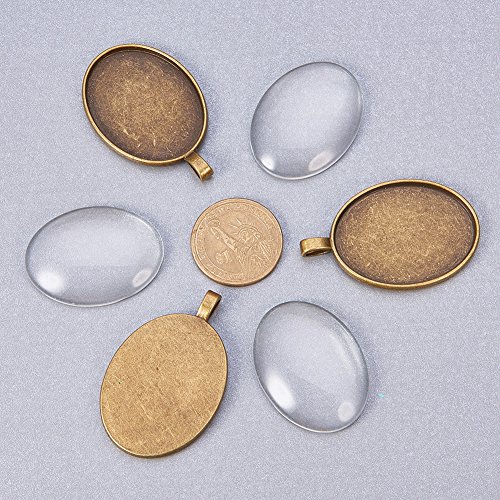 PandaHall 5 Set Cabochon Vetro Ciondoli per