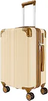 Mala de Viagem 10 kilos Rodas Giratórias, Design premium, rigida, Roda Dupla Removivel 360 Ziper Expansor (Creme)