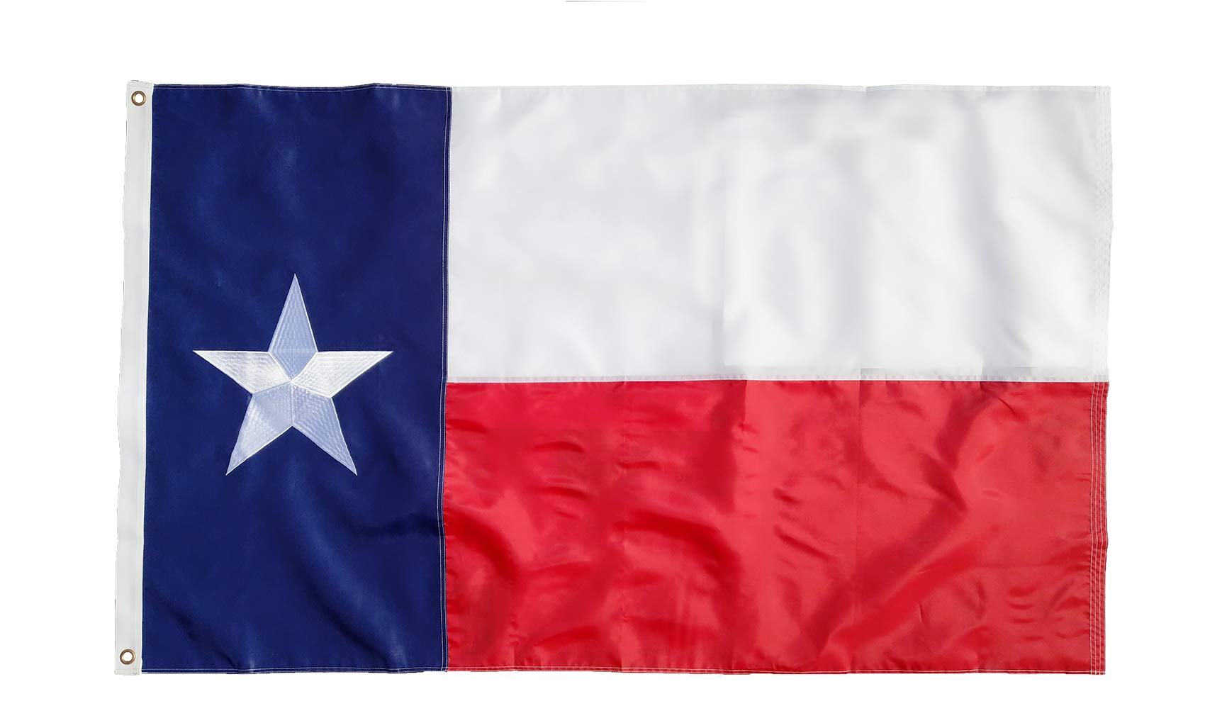 WINBEE Texas State Flag 5x8 Ft - Embroidered Stars, Sewn Stripes and Heavy Duty Nylon. 5 by 8 USA FlagsTexas, Best Texas Flag