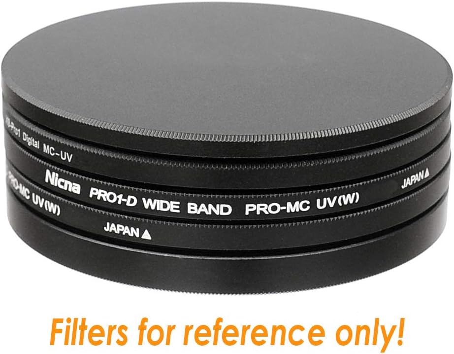 Fotasy 58mm Metal Filter Stack Caps, Filter Stack 58mm, Aluminum Alloy, Slim Stack fits 58mm UV CPL Fader ND Filter