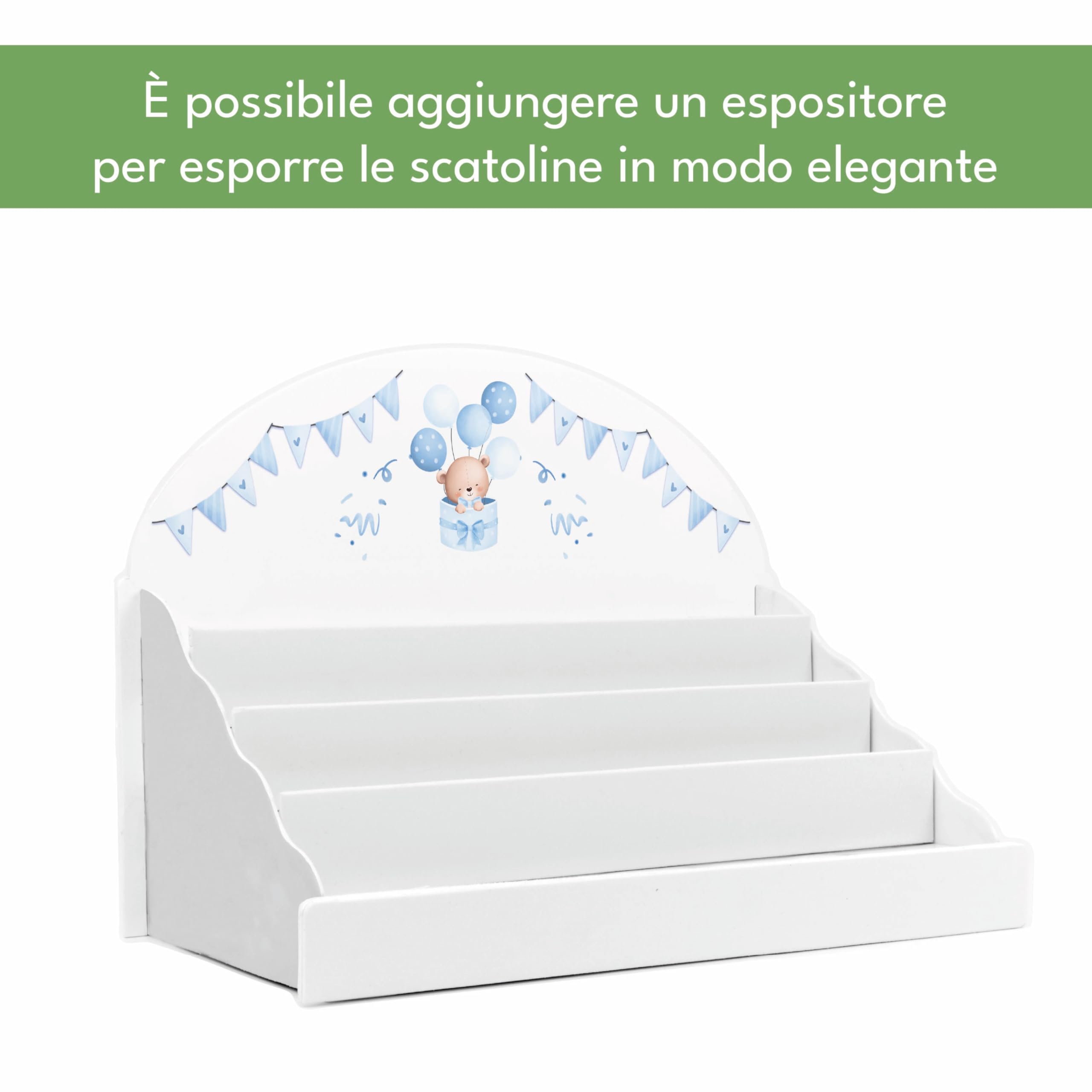Generico Set 10Scatoline Portaconfetti Bomboniera, Latta con Tappo Personalizzato, Bomboniera Elegante, Scatola Regalo con Nastro Incluso, 7x7x4.5 cm, per Eventi (Orsetto Festa M)