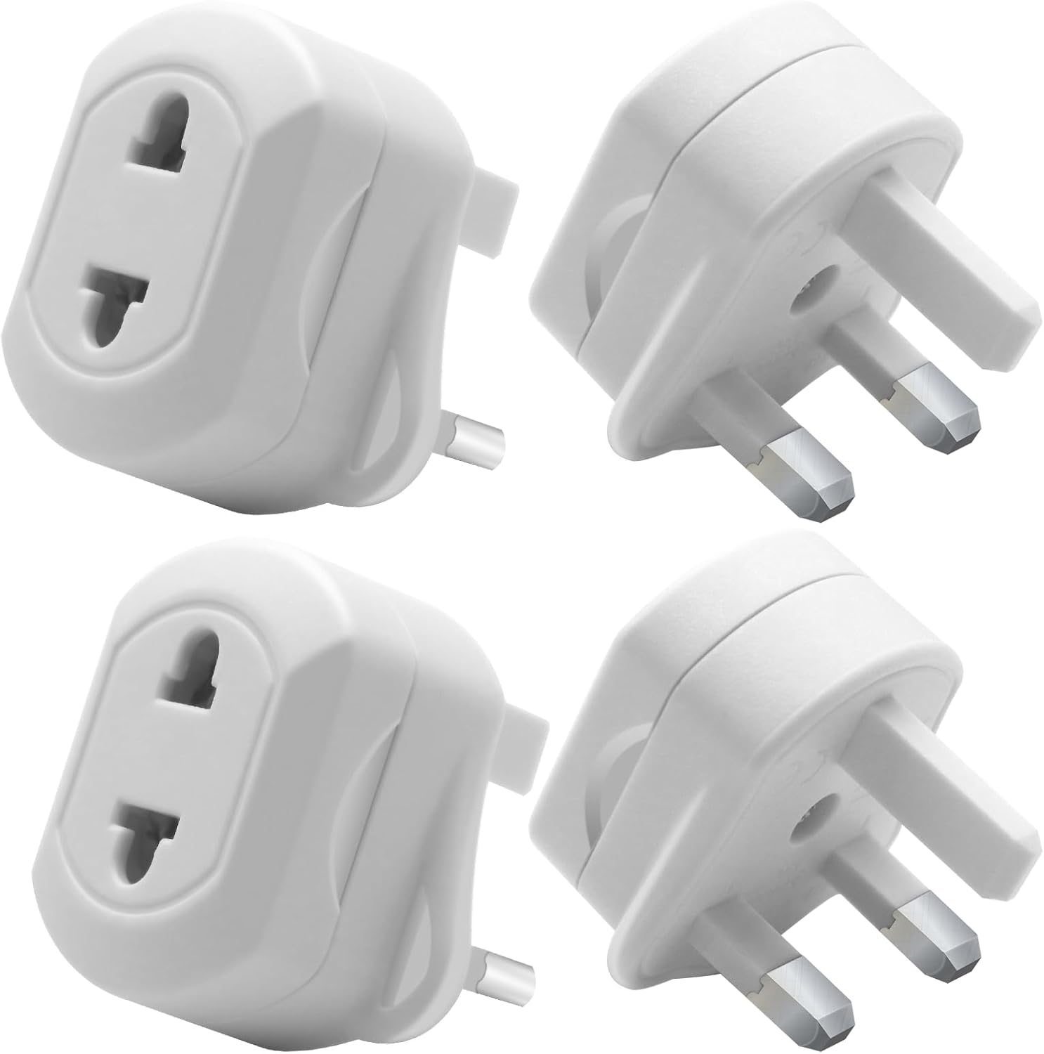 2 Pack Shaver Plug Adaptor UK, EU to UK Plug Adapter, Toothbrush