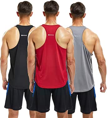 frueo 3 Pack Running Muscle Tank Top voor Mannen Dry-Fit