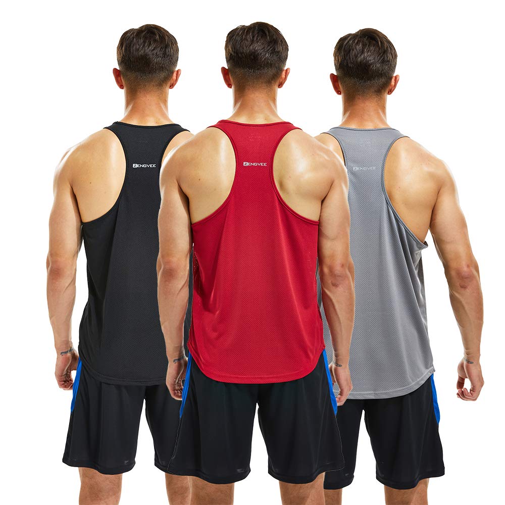 frueo 3 Pack Camiseta de Tirantes Deportiva Hombre Culturismo Fitness Tank Top Hombre Gym sin Mangas T-Shirts Chaleco