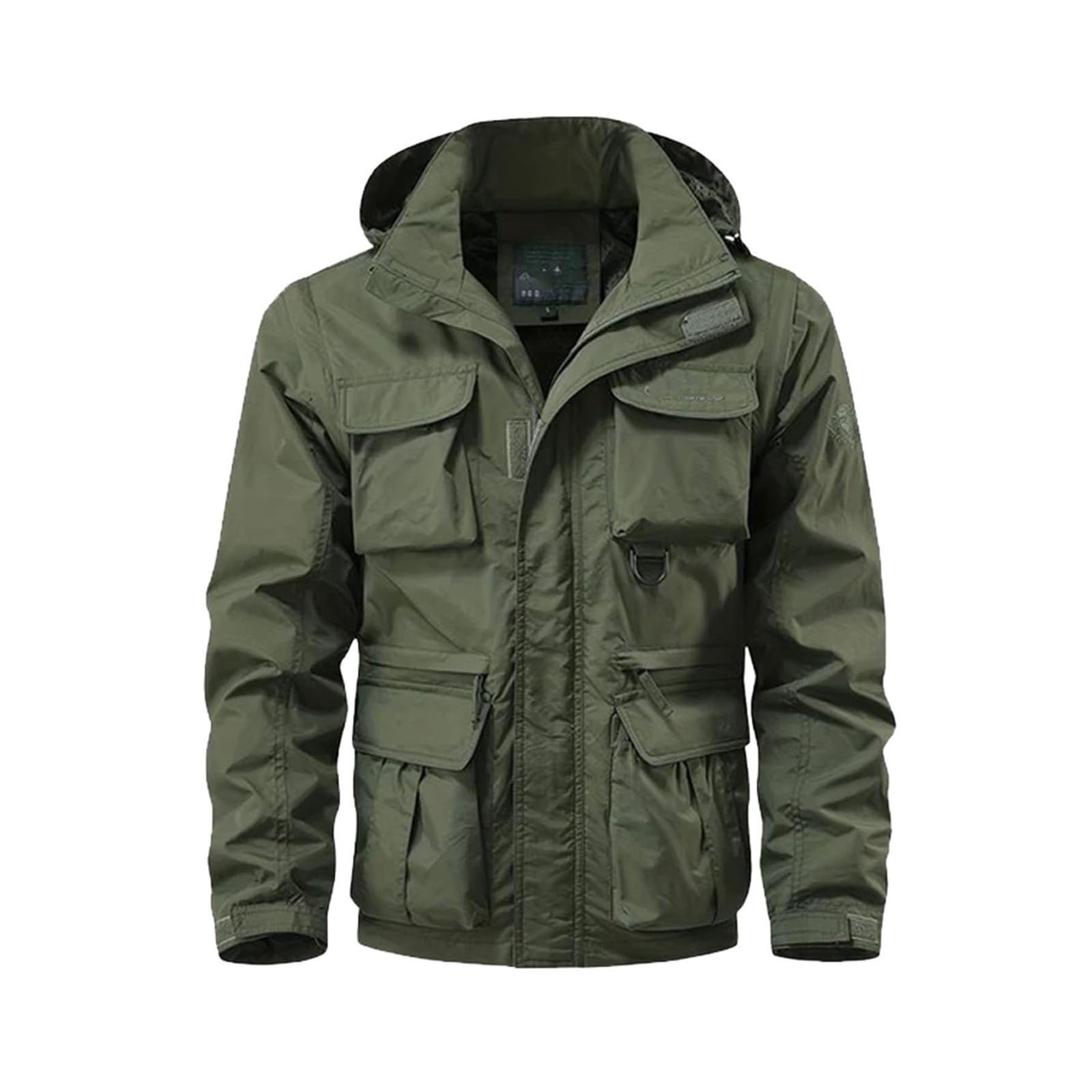 Giacche da sci da montagna da uomo casual giacca a vento multi-tasca cappotti con cappuccio abbigliamento sportivo arrampicata