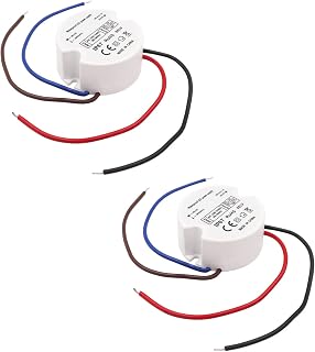 12V LED Power Supply Driver, IP67 Waterproof Constant Voltage Transformer, 120VAC to 12V DC Converter for LED Strip Lights Cabinet Lights and G4, MR11, MR16 Light Bulbs (15W 2-Pack)