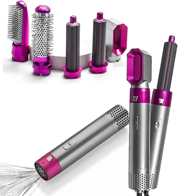 Secador Moldeador 5 en 1 KLACK – Cepillo Eléctrico con 5 Accesorios, Volumen, Ondas, Alisado