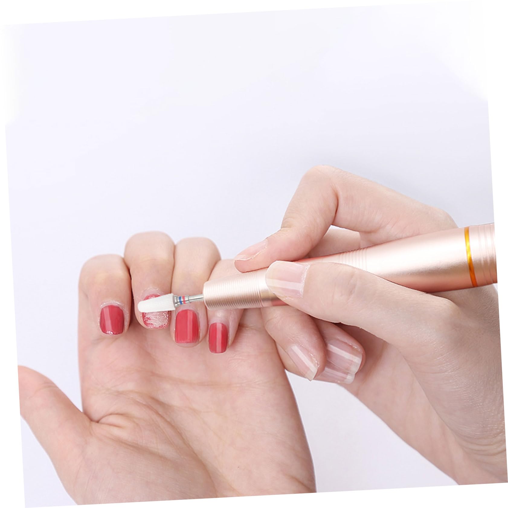 FOMIYES Kit Per Manicure E Pedicure Da 10 Pezzi Set Di Punte Per Trapano Per Unghie in Ceramica Levigatura Limatura E Lucidatura Per Nail Art
