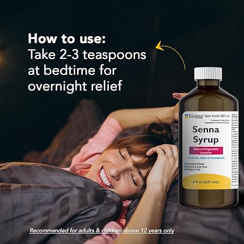 Miniatura 3 de Rising Health Natural Vegetal Laxante  Jarabe Senna Sennosides 8.8 mg0.2fl oz  Alivio del estreñimiento  Sabor chocolate  En comparación con el