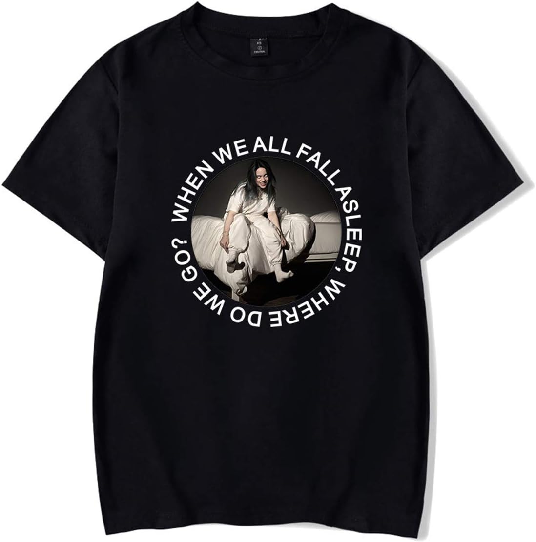SERAPHY Unisex Billie Eilish T-Shirt Letter Print Novelty Shirts Hip Hop Summer Top Tees