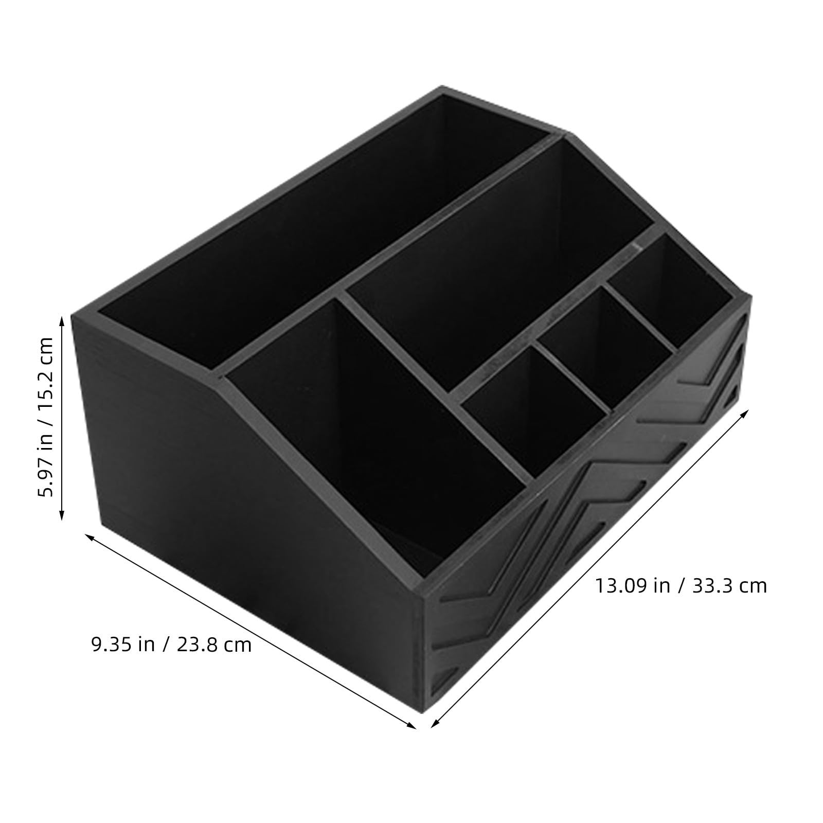 Schwarzer Holzbriefsortierer mit 6 Fächern für Brief und Postsortierung Rustikaler Dekorativer Desktop Organizer für Küchenarbeitsplatten und Schreibtisch