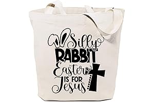 Christian Jesus Canvas Tote Bag Silly Rabbits Easter Is For Jesus
