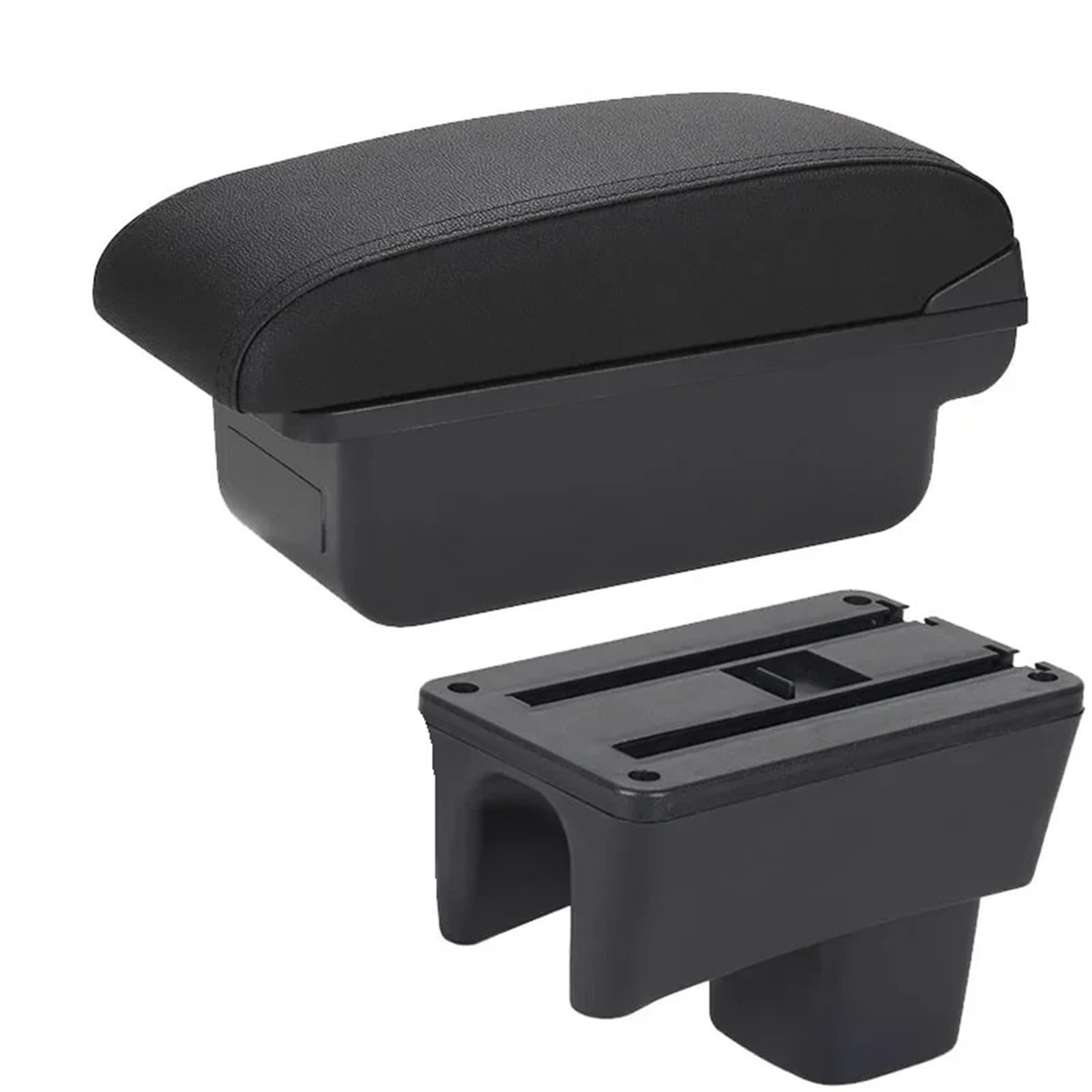 AWGNTQQ Car Armrests For Suzuki For Swift 2005-2024 Car Armrest Interior Details Storage Box Retrofit Parts(C2 Black line NO USB)