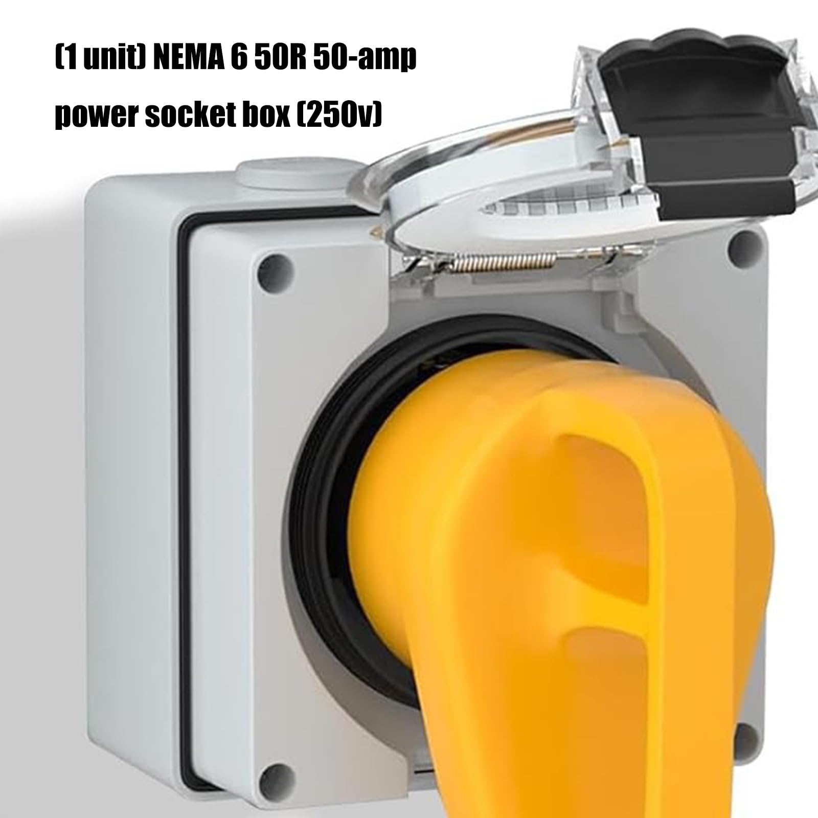 50 prese, con filettatura 6 50R, facile installazione, ABS, 250 V, per garage, applicazioni da officina, forte costruzione in ABS