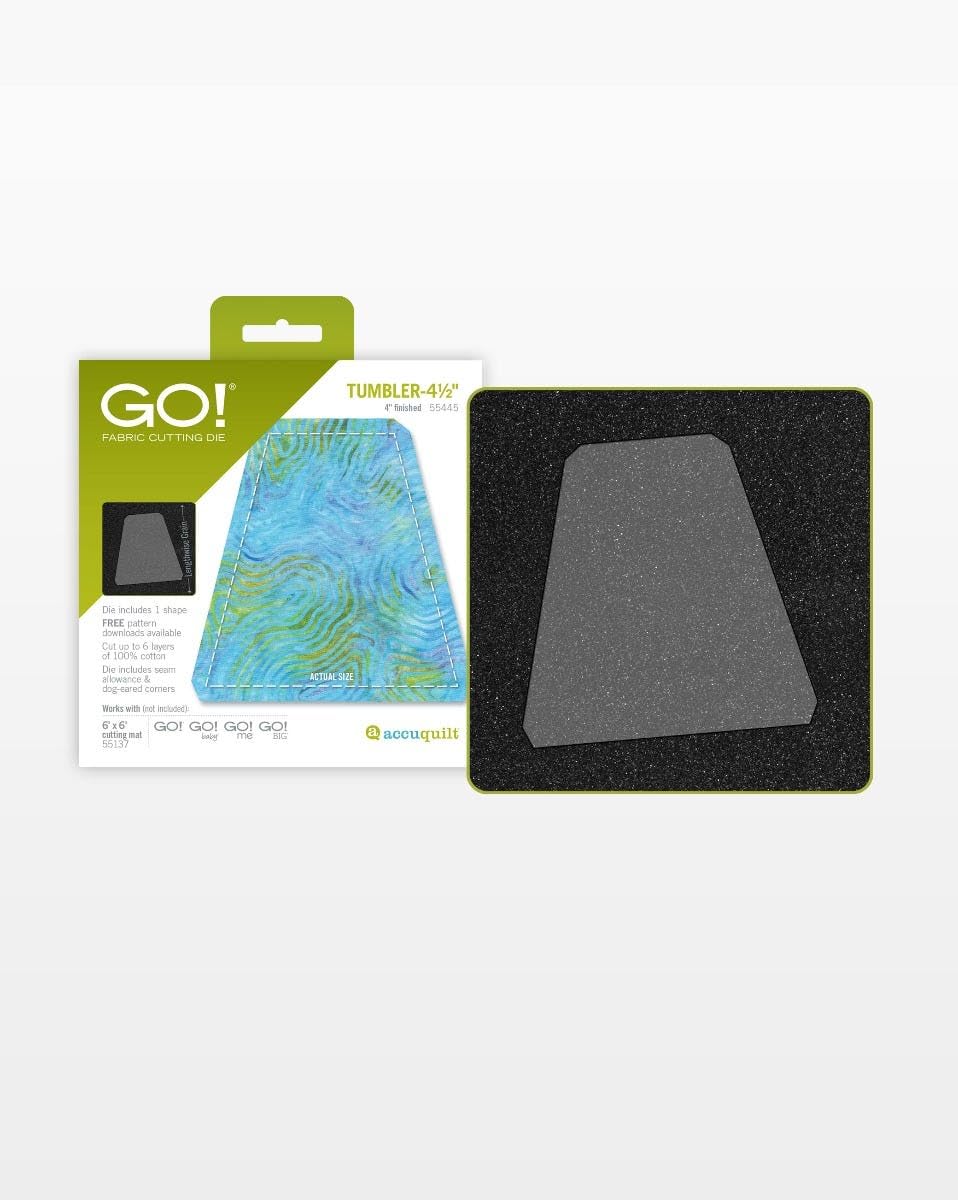 AccuQuilt Go! Wykrojone tkaniny matryce do cięcia, kubek 10 cm gotowy rozmiar