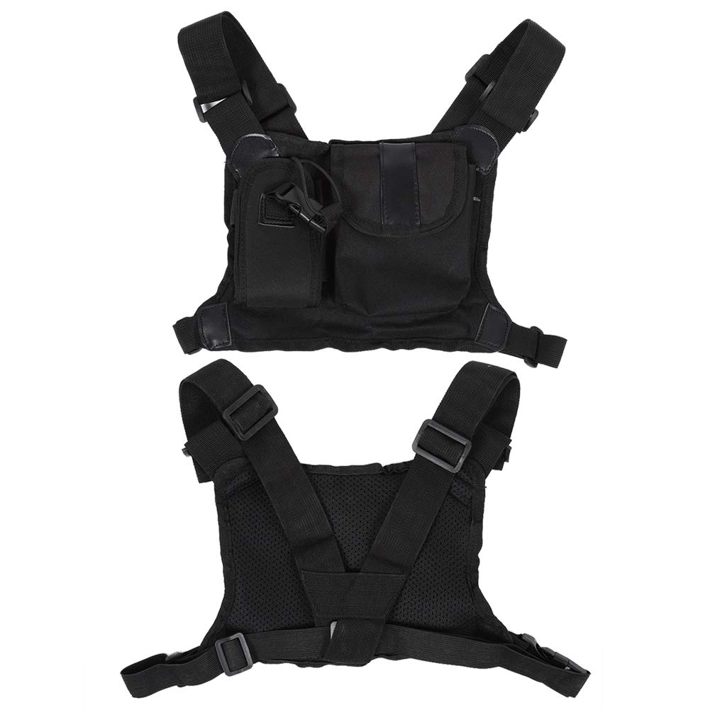 Walkie Talkie Chest Pocket Harness Borse Nylon Regolabile Universale
