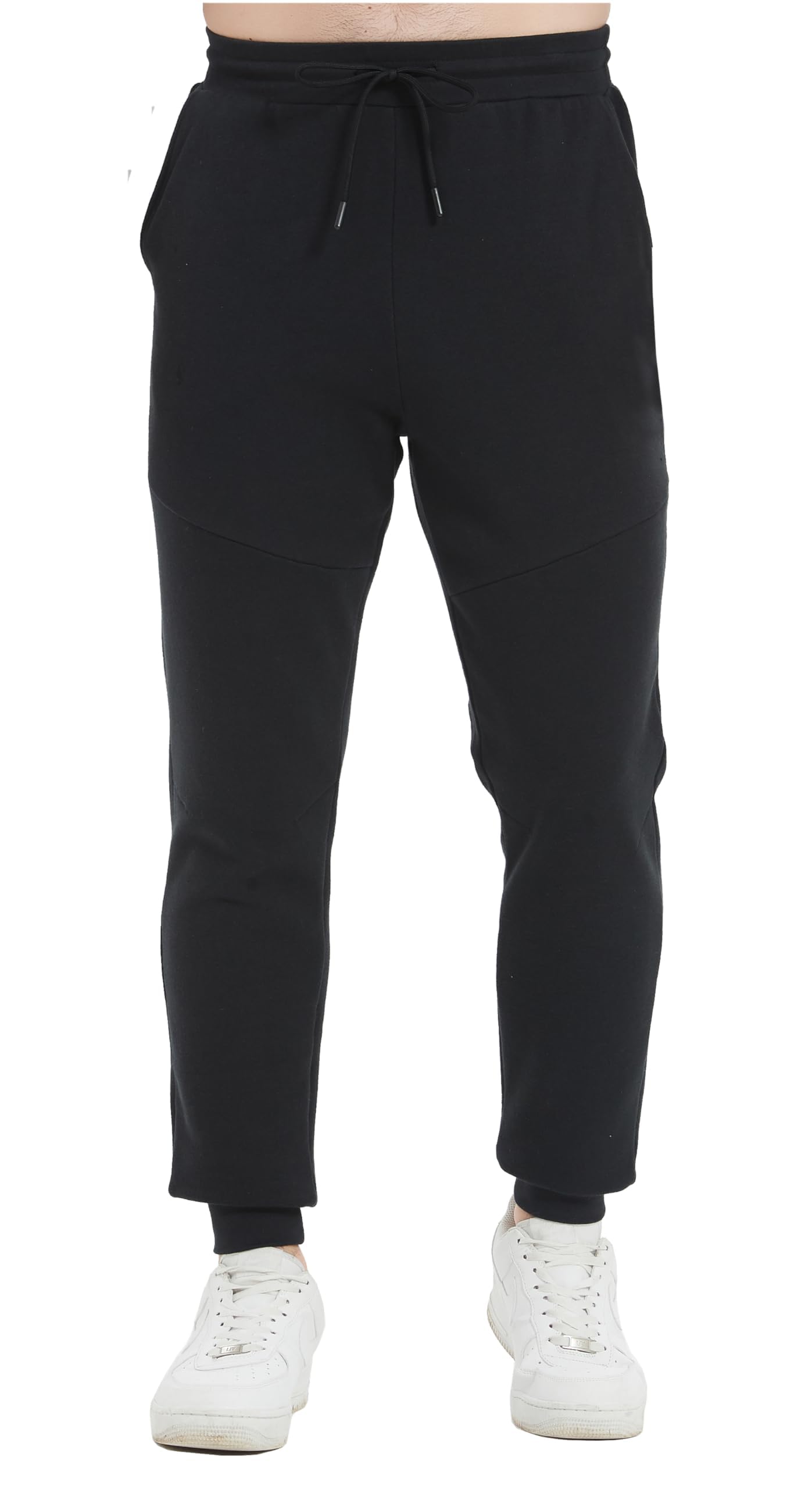 Tronjori Mens High Waisted Fleece Sweatpants Fall Winter Athletic Jogger Pants Lounge Trousers Elastic Waistband