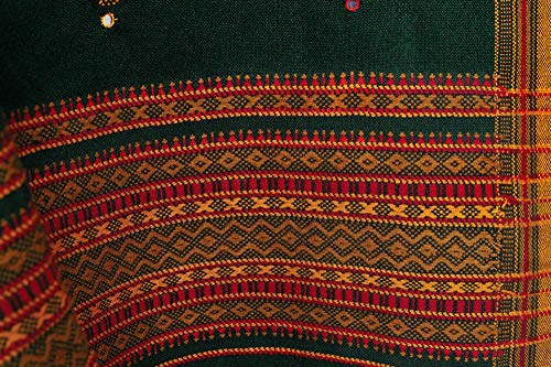 Image of Exotic India Women's Kutch Wool Shawl (SHV95--beige)