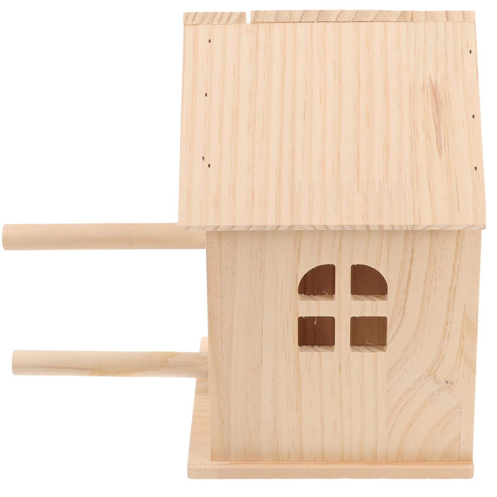 GALPADA Nichoir en Bois Confortable pour Oiseaux Forme Circulaire Creuse et Adapté Nidification Maison D'oiseau Khaki Solide en Extérieur ou Jardin