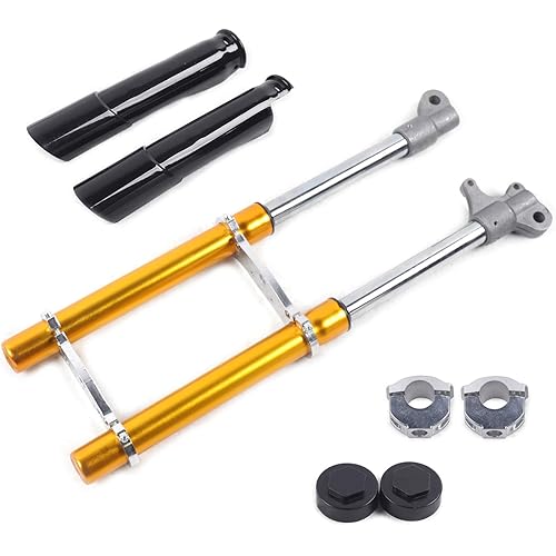 21.6in Front Fork Shocker,49CC 2 Stroke Small Mini Front Fork Shocker Small Sports Cars Triple Dirt Pit Bike Pro Trail Gold,Motorcycle Accessories