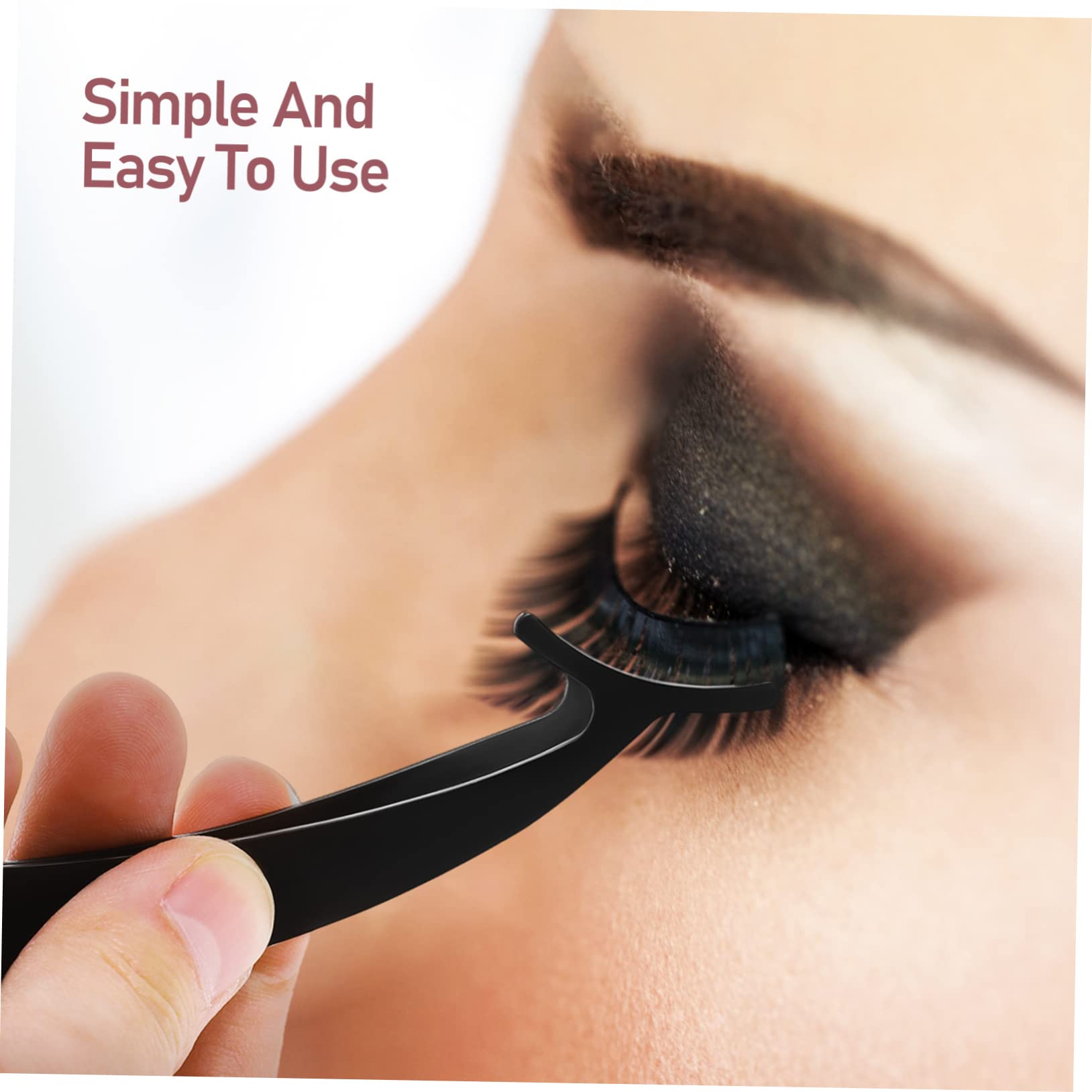 VICASKY 4Pcs Eyelash Tweezers Applicator Tools for Makeup Eyelash Extensions Easy Application Removal Includes Colors