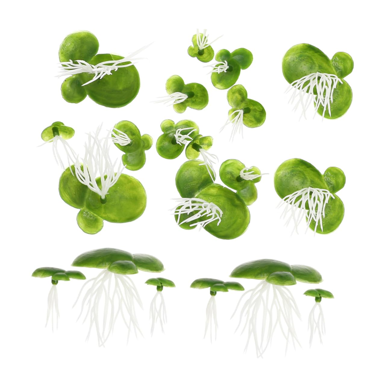 Cabilock 450piezas Plantas Flotantes Artificiales De Lenteja para Acuarios Decoración Natural Resistente y Liviana para Tanques De Peces