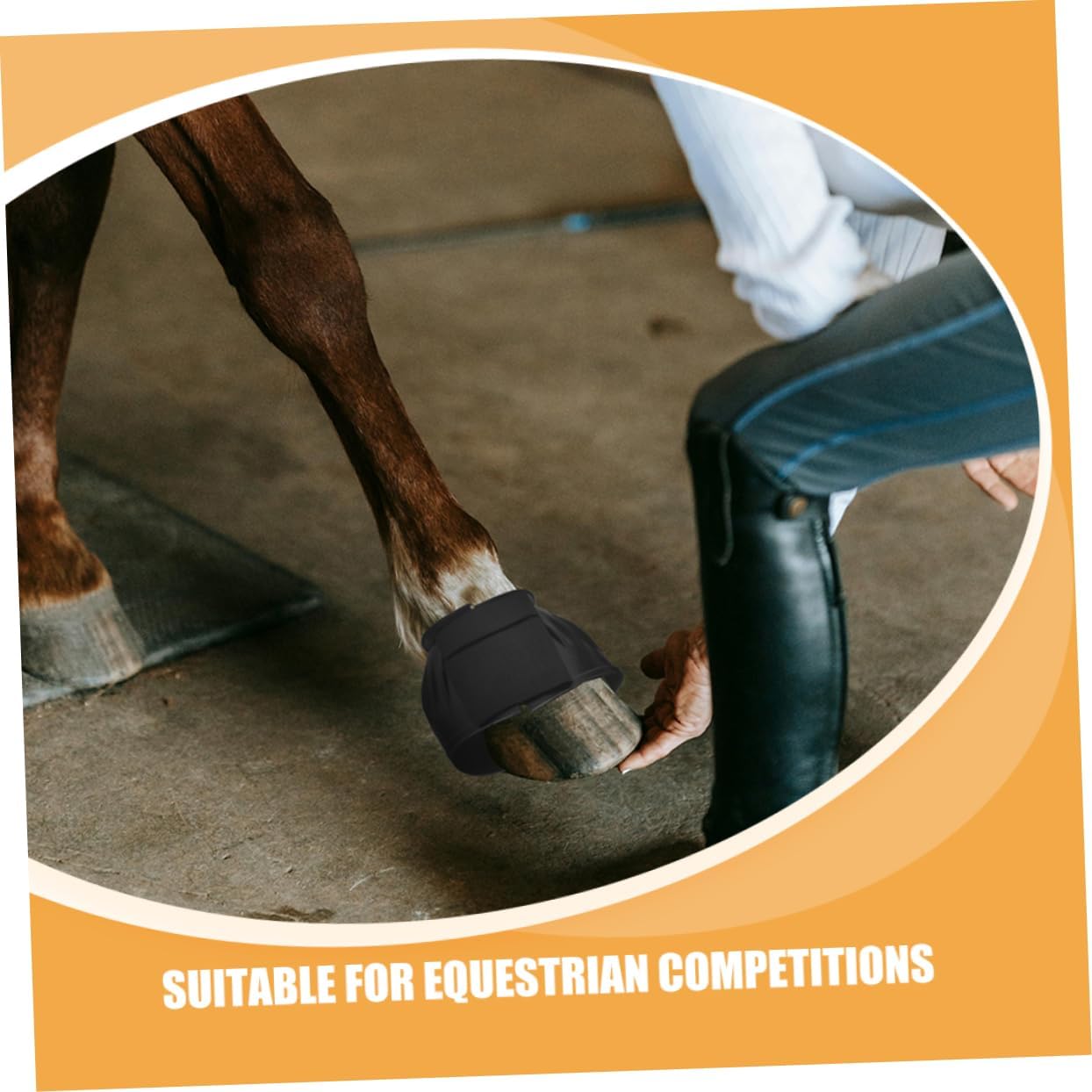 ibasenice 4pcs Portable Horse Leg Protectors Professional Rubber Tendon Boots for Convenient Support Compact Design to Reduce Scratching and Leg Fatigue for Riding and Training