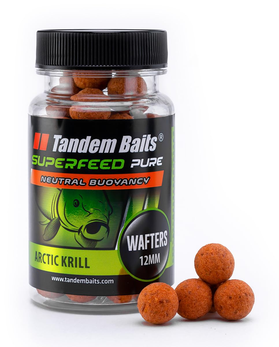 Tandem Baits SuperFeed Pure Wafters Artic Krill | Carp Fishing Hookbaits | Wafters Fishing Bait | Carp Fishing Bait | Carp Bait | Carp Fishing Accessories for Monster Fish 12mm 30g