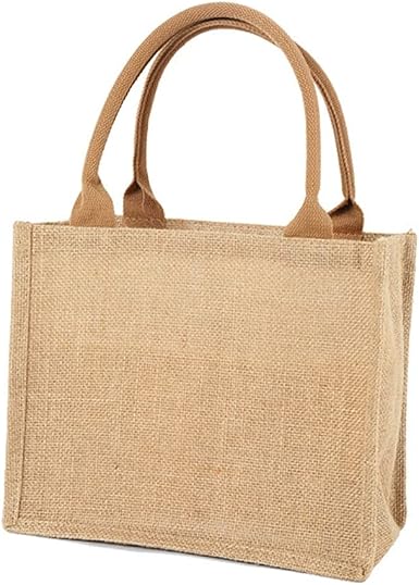 Amazon.com: Bolsa de yute, mango duradero, parte inferior reforzada y  capacidad generosa para hacer publicidad de su negocio : Hogar y Cocina