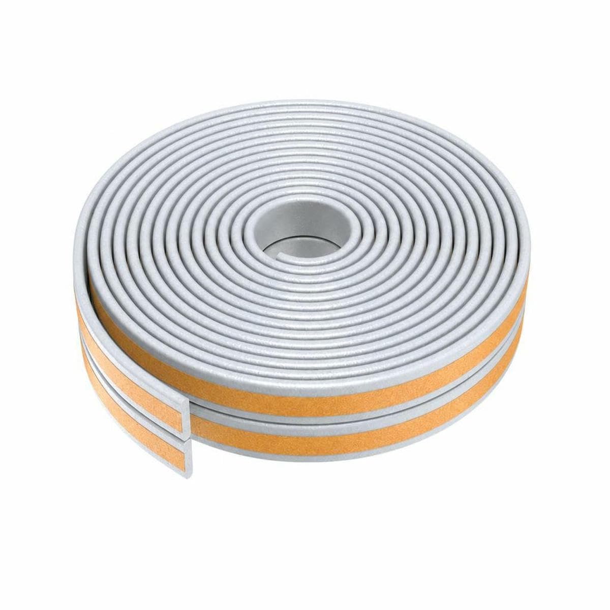 5m/10m Door Seal Strip Self-Adhesive Draft Stopper Tape Window Weather Stripping Insulation Noise Rubber Sealing Strip-I grey-10M (32.8ft)