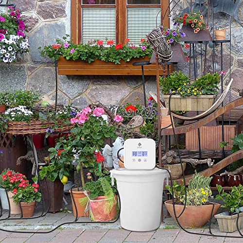 sPlant [Upgraded Pump] LCD Automatic Drip Irrigation Kit for 15 Plants