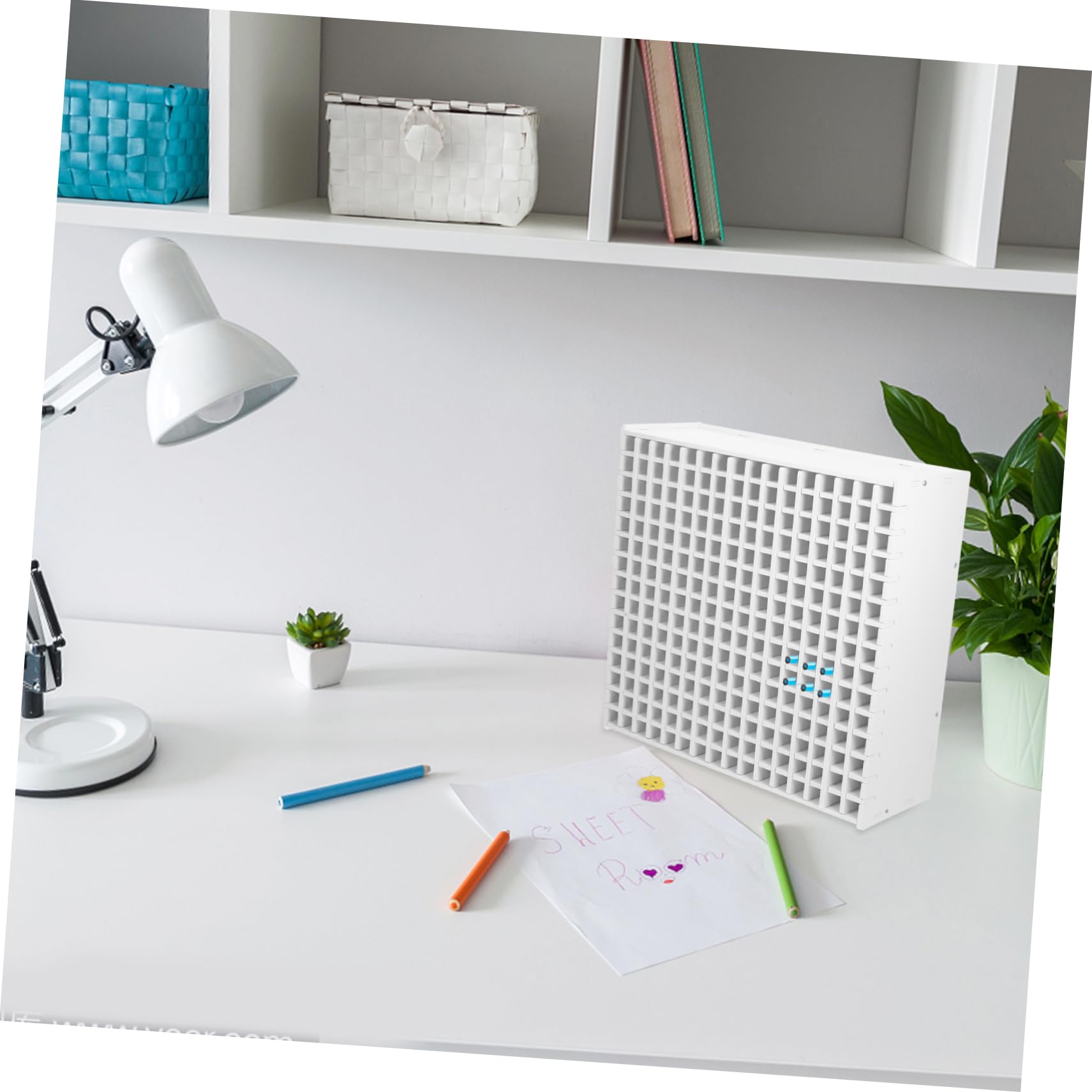 DOITOOL Organiseur Porte-stylo Compartimenté 240 Emplacements Abs Blanc