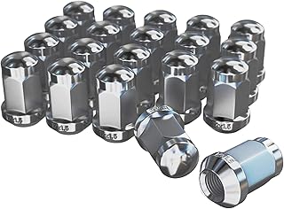 NPAUTO Chrome Wheel Lug Nuts 12x1.5 Bulge Acorn Conical Seat - 19mm Hex Replacement for Honda Accord Civic CR-V, Ford Escape Focus Fusion, Compass, Patriot, Dodge Grand Caravan, Pack of 20