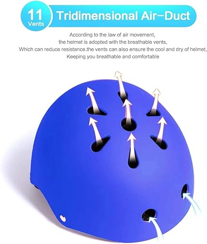 Vista 46 de Casco ajustable para niños de 5 a 16 años, equipo de protección con coderas, rodilleras y muñequeras para multideporte, patinaje, bicicleta, Set