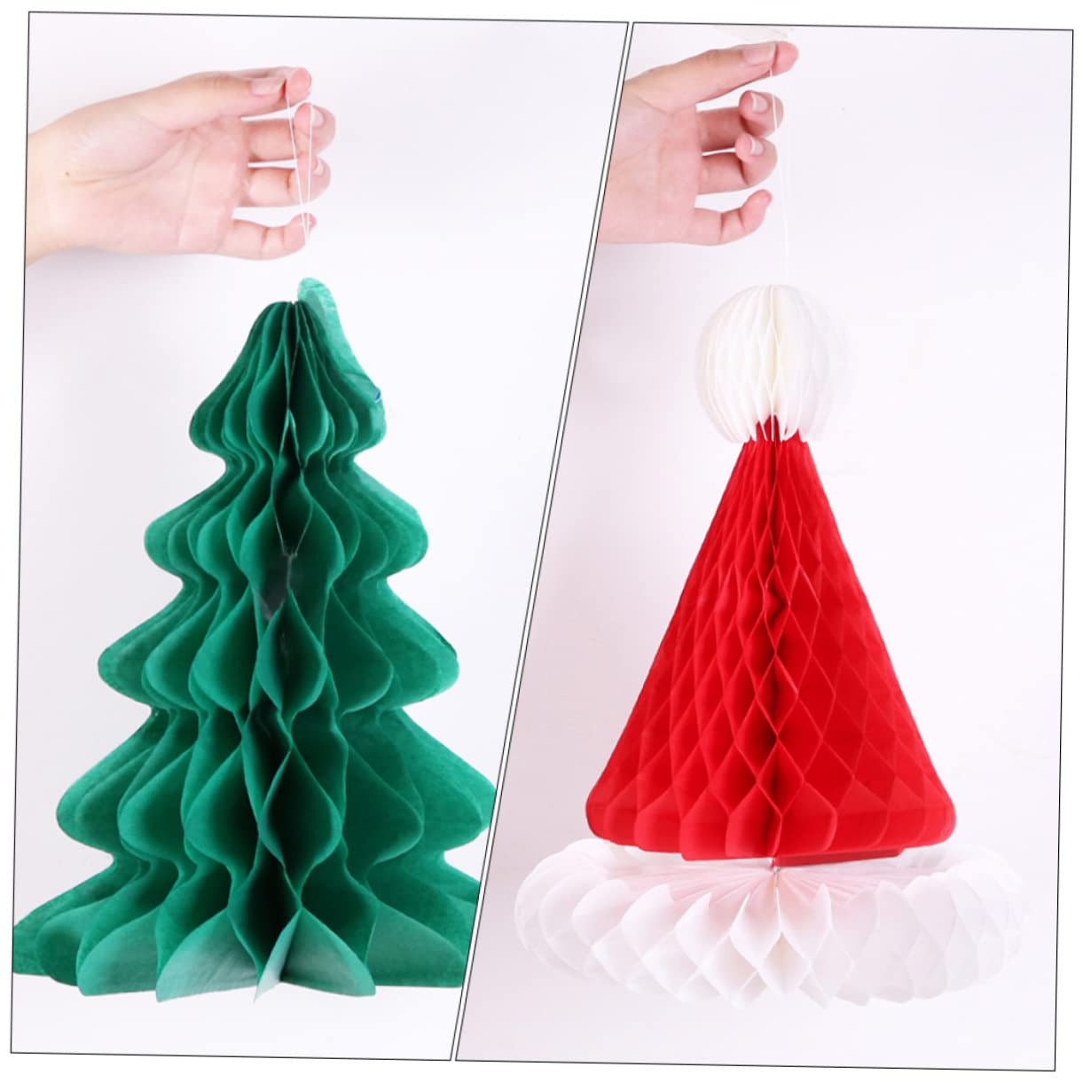 ORFOFE 12piezas Adornos Colgantes Forma De Para Decoración Navideña De Árbol y Sombrero De Navidad y Celebraciones