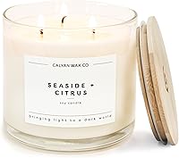 Vista 22 de Calyan Wax Co. Evergreen & Eucalyptus - Vela perfumada de 3 mechas – 43 horas de combustión – Velas de soja de lujo de 3 mechas – Velas de cera