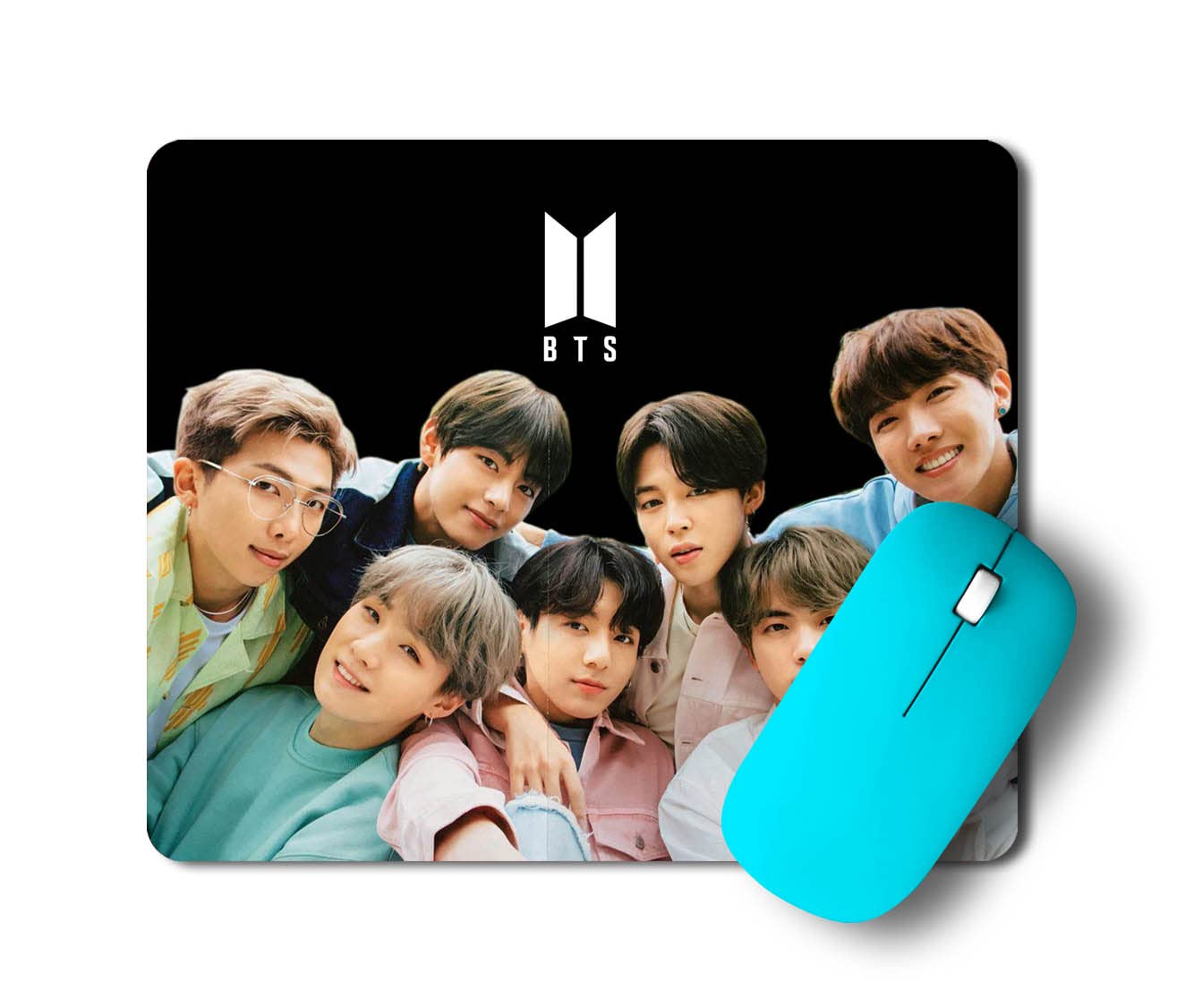 Good Hope Square Mouse Pad, BTS Black Premium-Textured Custom Mouse Mat Thick,Washable Mousepads Lycra Cloth, Non-Slip Rubber Base Computer