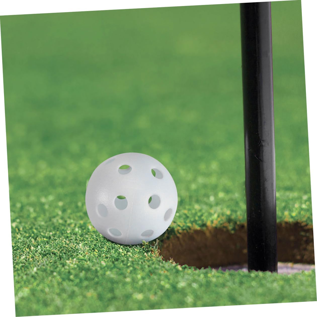 100pcs Plastic Practice Golf Balls 26-Hole Design Lightweight Hollow Training Balls Indoor Outdoor Swing Practice