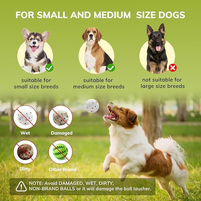 Automatic Dog Ball Launcher for Small/Medium Dogs - Small Silent Design, 3 Distance Settings (20ft/33ft/46ft), Rechargeable, 10 Durable 2.3" Balls Included (Dog Ball Launcher-Orange) - image 5