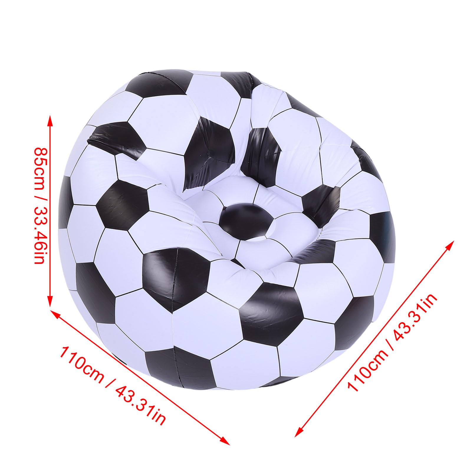 Amazon.co.jp: SENECESLI インフレータブルサッカーボールチェア、PVC