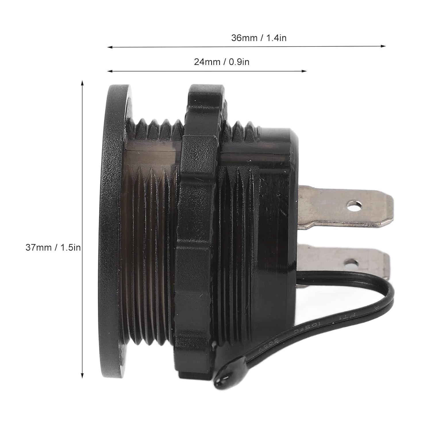 Aramox Voltmètre de Température à Double Affichage pour Voiture et Moto, 12V-24V, Étanche, Noir, ABS, Installation Simple