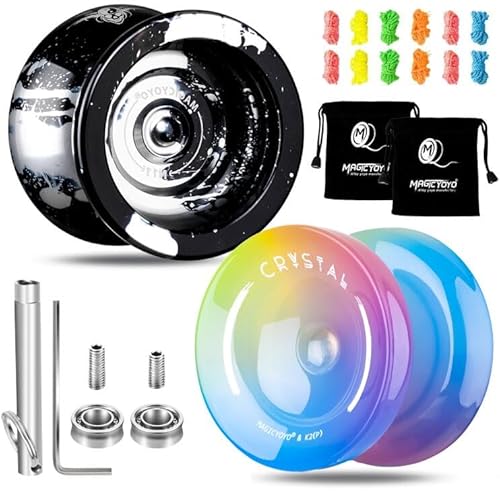 MAGICYOYO Pack of 2 Responsive Yoyos - N11 Black Silver