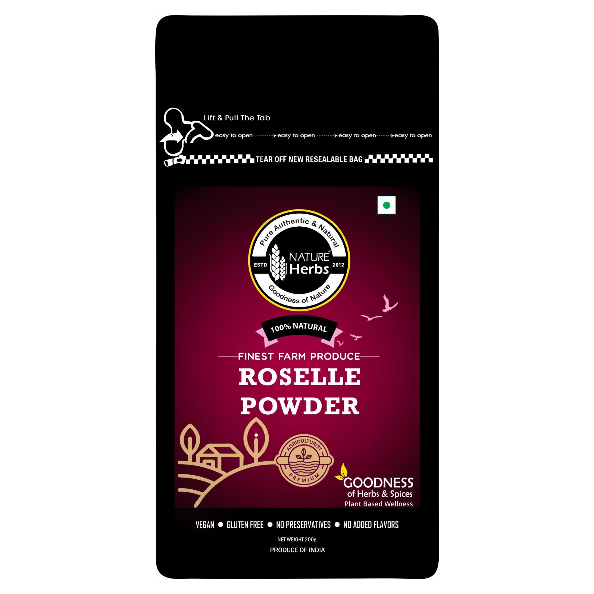 Sponsored Ad - 100% Pure Roselle Powder 200 Grams (Pack of 1-200 Grams each)