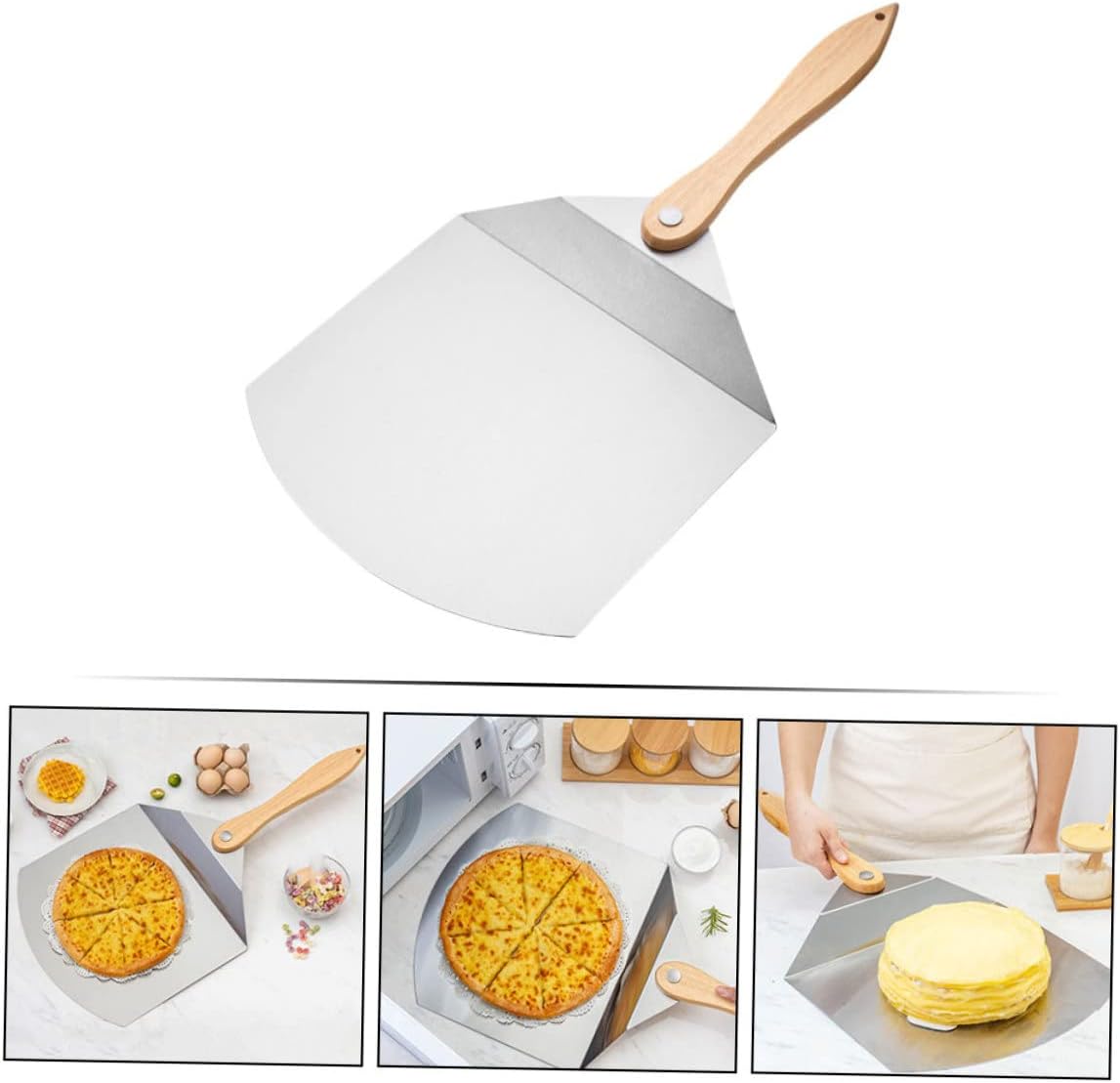 Alipis 1pc Pizza Spatula and Baking Shovel Handle for Home Kitchen and Restaurant Use Easy to Clean Non- Design