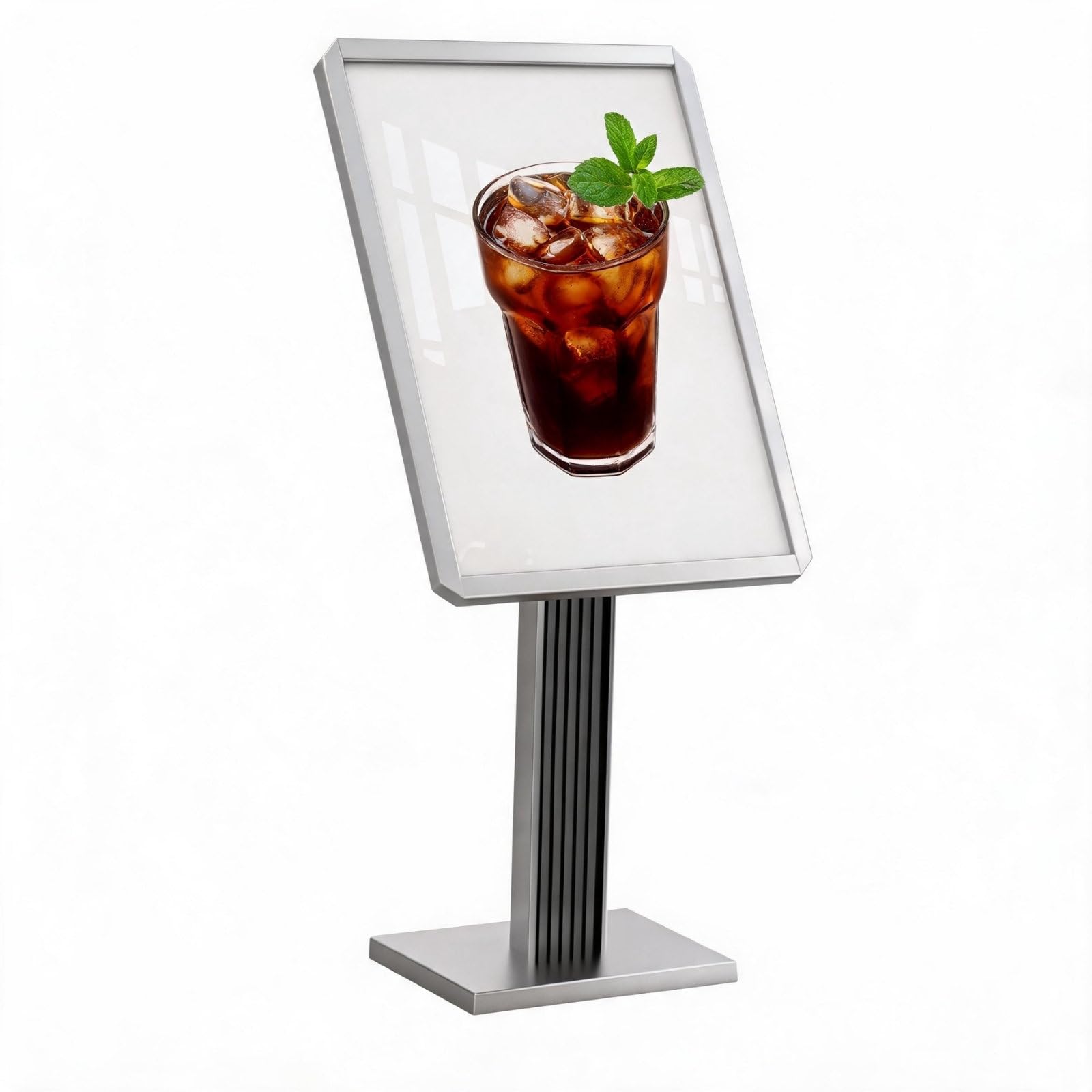 Caballete Publicitario con Muestra Horizontal y Vertical Elegante Silver