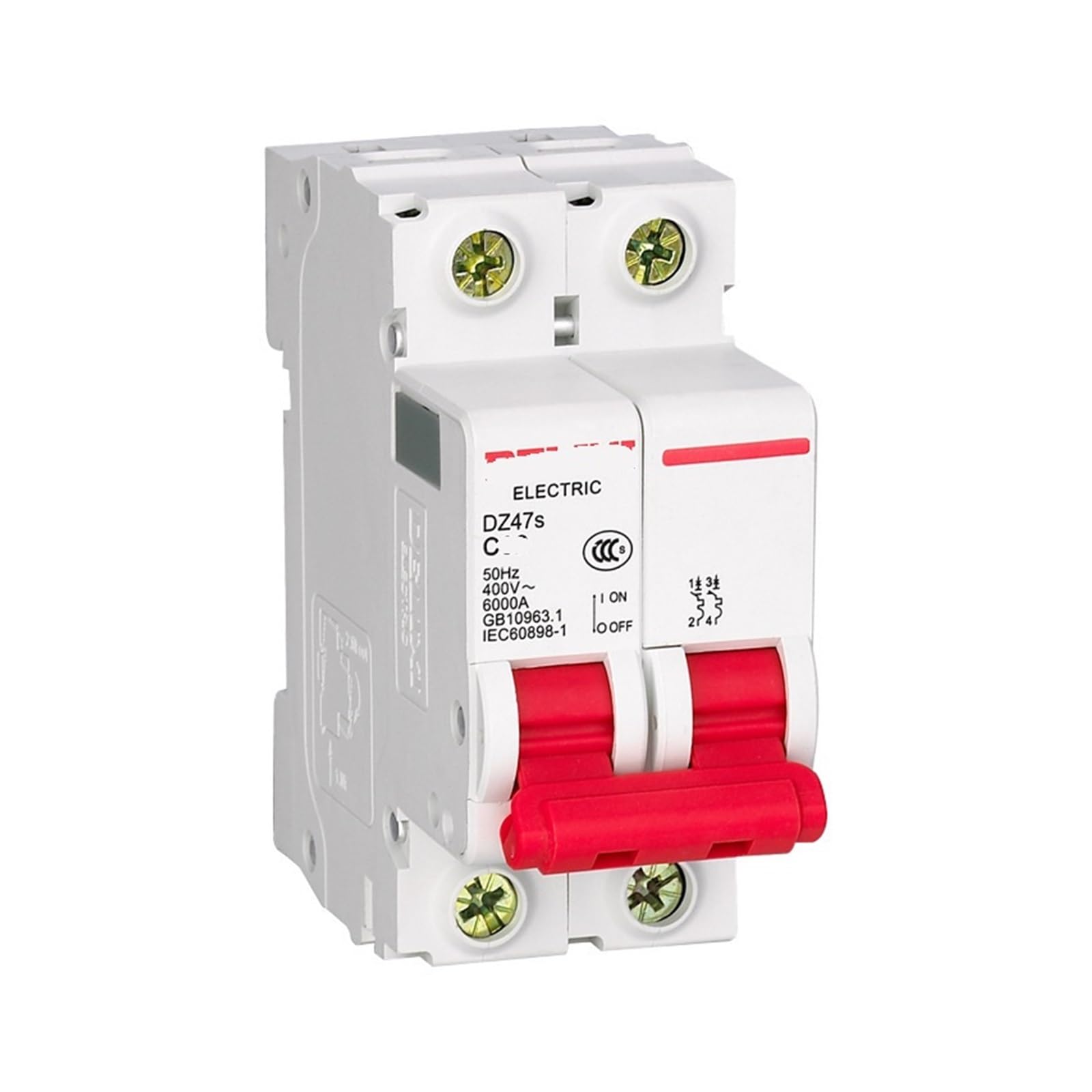 Disjoncteur miniature DZ47s interrupteur à air 2P 20A courbe C pour tableau modulaire