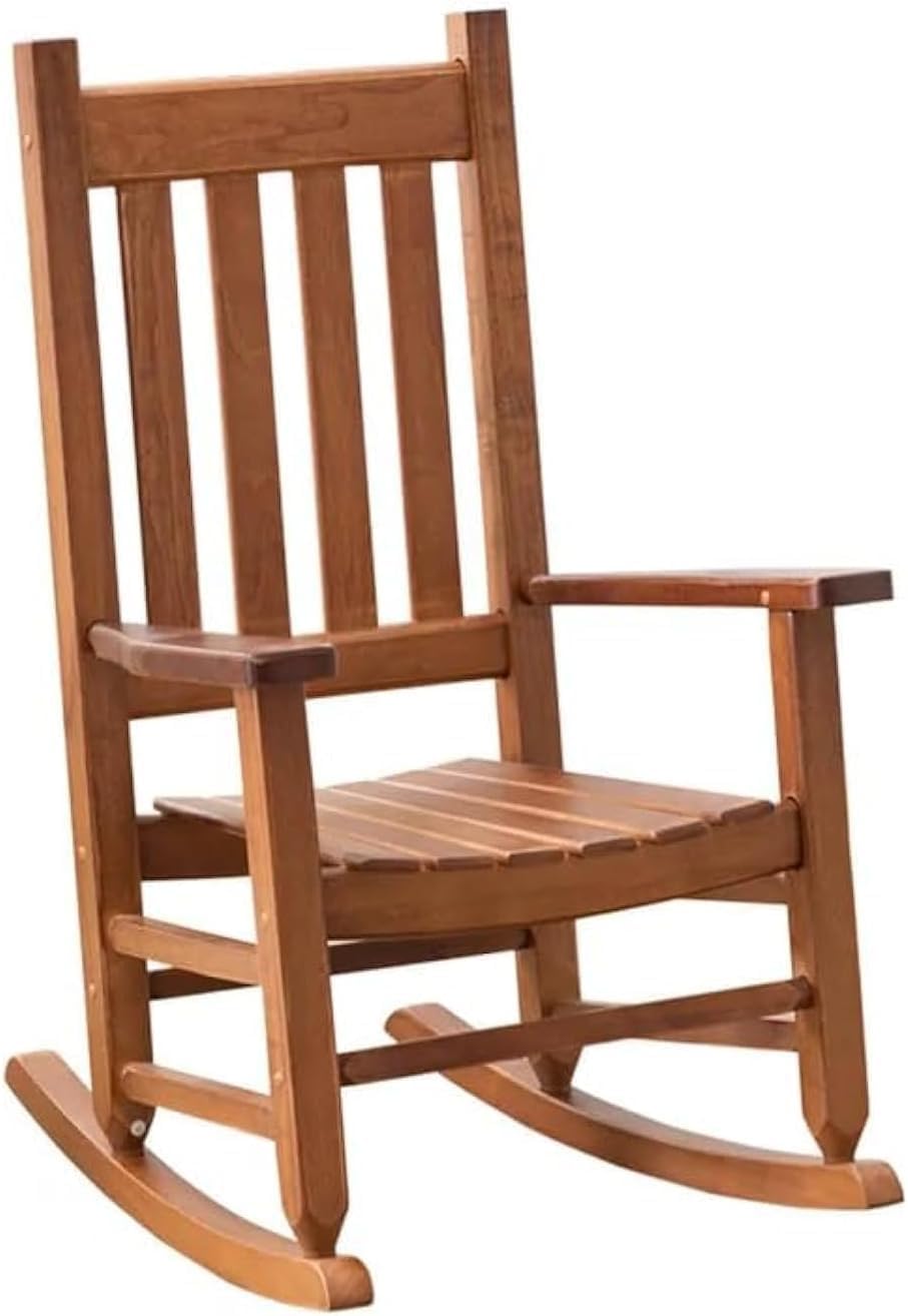 Kid Rocking Chair Toddler Small Baby Wooden Child Comfy Rocker Chairs Furniture for Nursery Bedroom Livingroom Outdoor Reading Room, Ages 6-10, Red