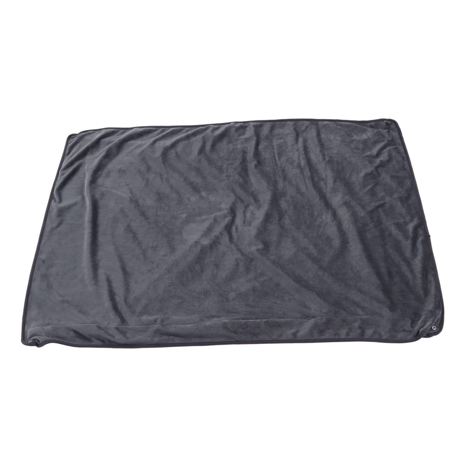 Couverture plaid bébé en peluche gris foncé 96x70cm