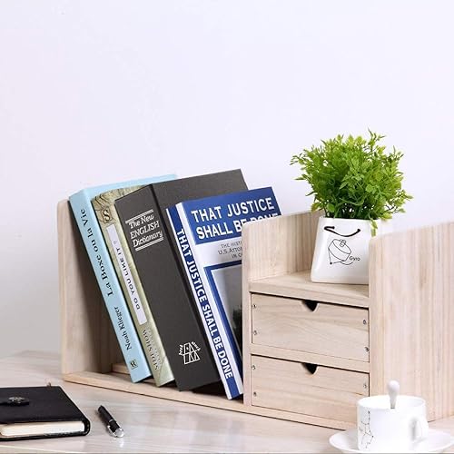 Miniatura 8 de Decaller Caja fuerte con diseño de libro de distracción con cerradura de combinación, caja de seguridad oculta con forma de diccionario, 9.5 x 6.2 x